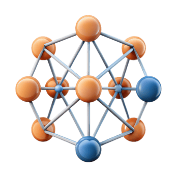 serene artistic Artificial neural network diagram professional png