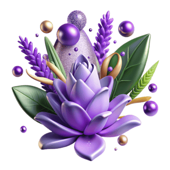 dramatic abstract Purple Lavender Flower Aromatic Herb Cutout for Beauty Products exclusive png