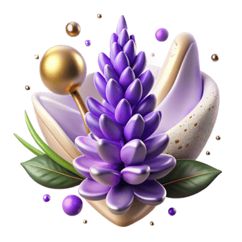 elegant contemporary Purple Lavender Flower Aromatic Herb Cutout for Beauty Products high resolution png