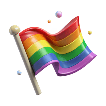 serene abstract Rainbow Pride Flag Lgbtq Symbol Cutout for Equality high resolution png