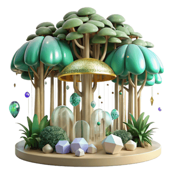 vibrant vintage Rainforest Canopy Ecosystem Transparent Background original png