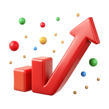 extraordinary abstract Red Arrow Upward Trend Chart Transparent for Sales Growth png