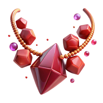 dramatic vintage Ruby Necklace Lariat Design Transparent for Trendy Styles original png