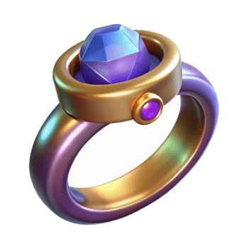 stunning modern A detailed magic ring, glowing gem, intricate band 4K png