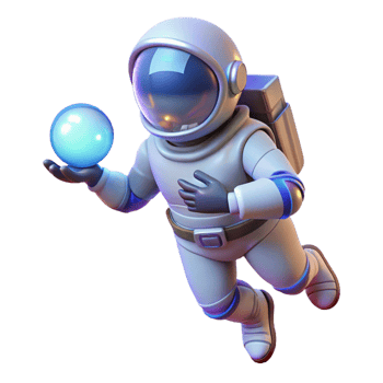 beautiful contemporary A lone astronaut, clad in a bioluminescent spacesuit, floats in the void, cradling a glowing orb of energy, rim lighting, ethereal, art nouveau style authentic png