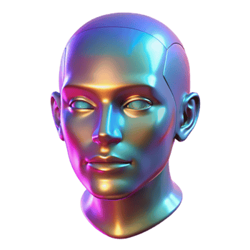 stunning creative A holographic projection of a human face flickers in the darkness, neon lighting, cyberpunk style exclusive png