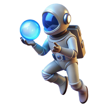 magnificent traditional A lone astronaut, clad in a bioluminescent spacesuit, floats in the void, cradling a glowing orb of energy, rim lighting, ethereal, art nouveau style 4K png