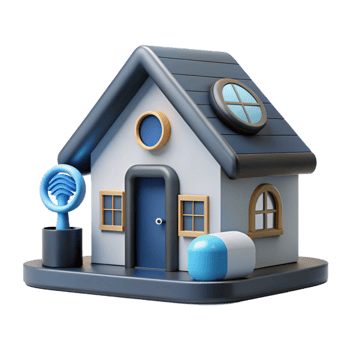 dramatic classic A smart home controlled by voice commands and artificial intelligence, modern, minimalist interior original png