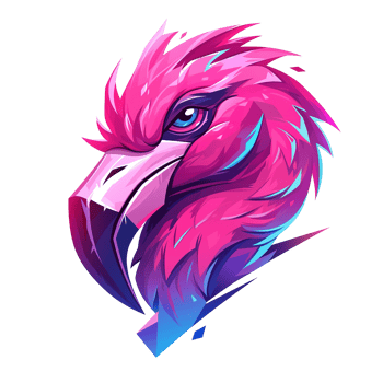 A Colorful Illustration Depicting the Head of a Bird png