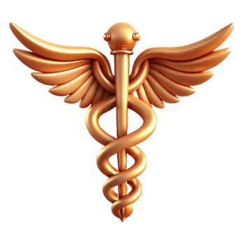magnificent traditional Caduceus, Hermes's staff, symbolic, authentic png