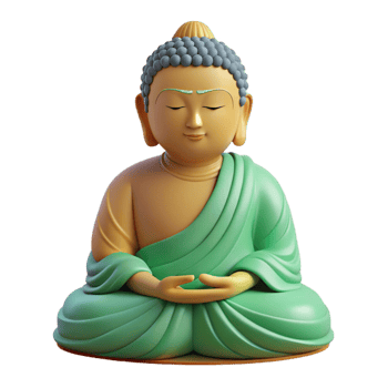 serene artistic Buddha statue, serene, meditative, exclusive png