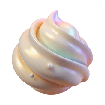 wonderful artistic Soft Cream Gradient Isolated for Social Media Graphics detailed png