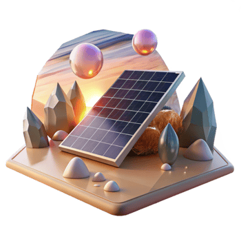 elegant traditional Solar Panel at Sunset Transparent for Scenic Landscapes original png