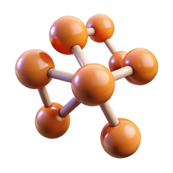 wonderful abstract A molecule, abstract design, connected spheres, high quality png