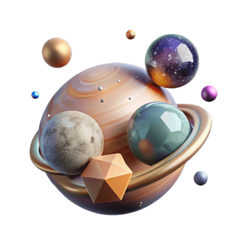 elegant classic Solar System Planets Illustration Transparent for Astronomy original png