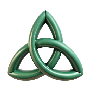 magnificent rustic Triquetra, Celtic symbol, three-pointed, authentic png