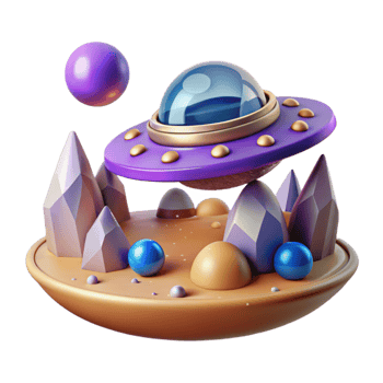 extraordinary rustic Spaceship Landing on Alien World Isolated for Game Assets genuine png