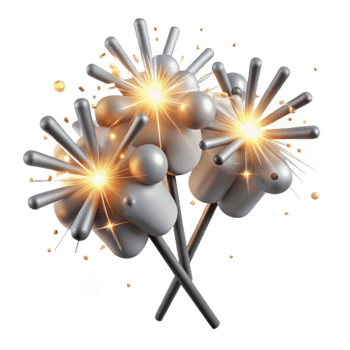 impressive creative Sparklers Close Up Isolated Burning Sparks Detail high quality png