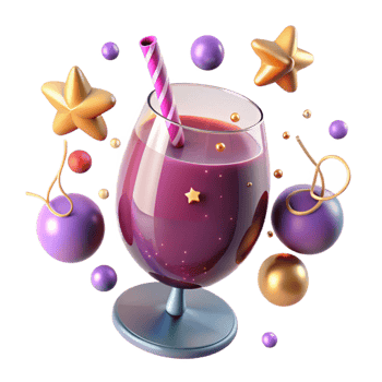 wonderful contemporary Sparkling Grape Juice Festive Beverage Cutout for Celebrations exclusive png