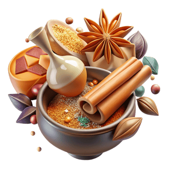 serene artistic Spice Mix Aromatic Spices Isolated Cooking Blog high quality png
