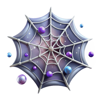 magnificent minimalist Spider Web Isolated for Spooky Scenes authentic png