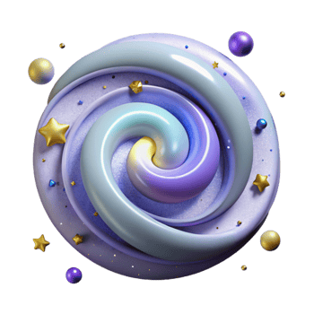 serene classic Spiral Galaxy with Stars Transparent for Educational Materials original png