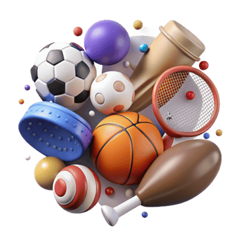 extraordinary artistic Sports Shape Equipment Cutout for Athletic Designs detailed png