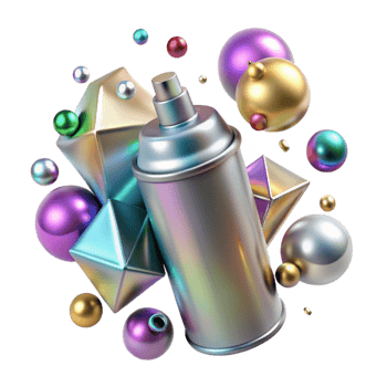 magnificent modern Spray Paint Effect Mural Isolated premium png