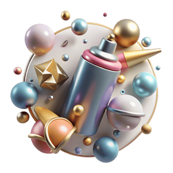 wonderful modern Spray Paint Effect Mural Isolated png