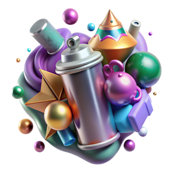 stunning creative Spray Paint Graffiti Art Background Isolated exclusive png