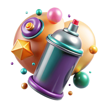 dramatic artistic Spray Paint Graffiti Design Element Isolated high resolution png
