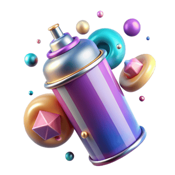 beautiful artistic Spray Paint Graffiti Design Element Isolated png