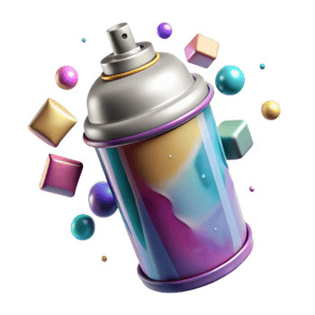 serene minimalist Spray Paint Graffiti Pattern Element Transparent original png