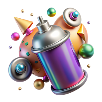elegant traditional Spray Paint Graffiti Pattern Element Transparent genuine png