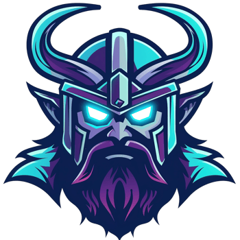 A stylized illustration of a warrior with glowing eyes png