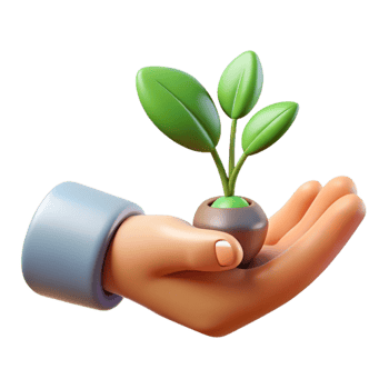 wonderful classic A close-up of a human hand holding a small plant, symbolic of growth and nurture authentic png