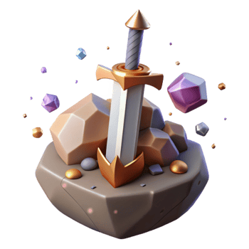 extraordinary minimalist Sword in Stone Transparent for Arthurian Legend Projects high resolution png