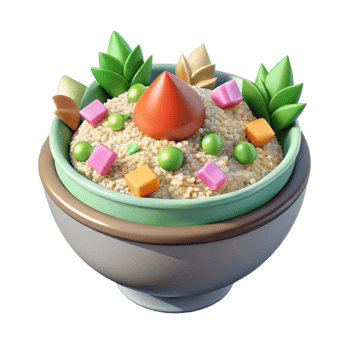 wonderful minimalist Tabbouleh Salad Isolated for Mediterranean Food Menu exclusive png
