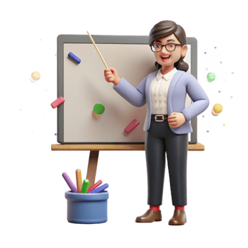 impressive classic Teacher Explaining Lesson Isolated for Classroom Scene Graphics genuine png