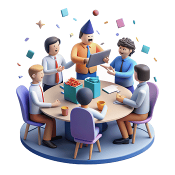beautiful rustic Teamwork Collaboration Group Meeting Cutout for Corporate Culture premium png