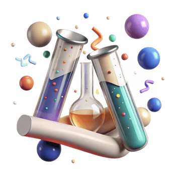 serene traditional Test Tubes with Chemicals Chemistry Experiment Cutout for Science Lab png