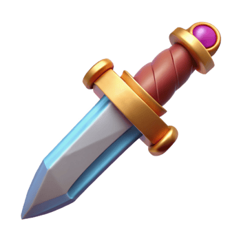 wonderful minimalist A single, stylized dagger with a jeweled hilt genuine png