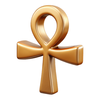 elegant artistic Ankh, Egyptian symbol of life, hieroglyphic, exclusive png