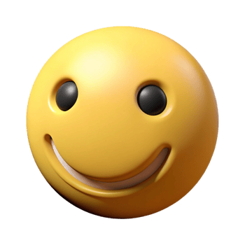 impressive creative A smiley face, yellow, classic, high resolution png