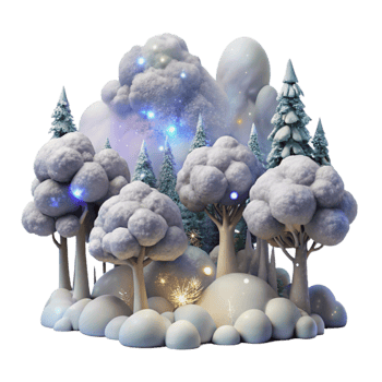 vibrant rustic Thick Fog Blanket Over Trees Isolated for Winter Scenes genuine png