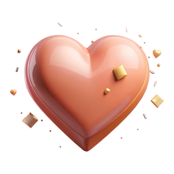 elegant vintage Thin Heart Icon Cutout for Romance Projects premium png