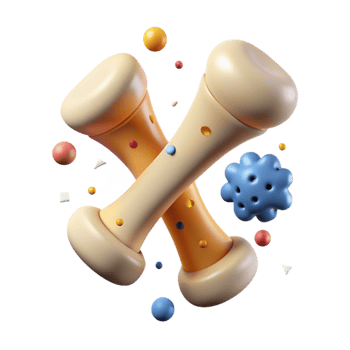 beautiful artistic Tibia Fibula Leg Bones Icon Cutout for Medical Studies png