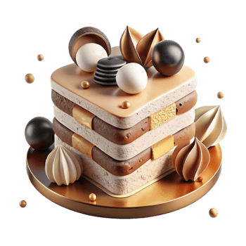 elegant rustic Tiramisu Italian Dessert Layered Cutout Restaurant Menu exclusive png