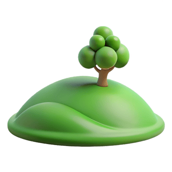 dramatic traditional A rolling green hill with a lone tree, soft diffused lighting, pastoral painting style exclusive png