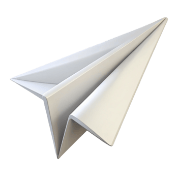 dramatic abstract A paper airplane, white, mid-flight, detailed png